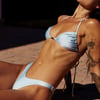 Retro Reef Swim Top Silver