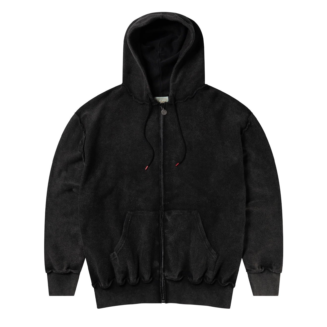 Aries Womens Aged Reverso Temple Zip Through Hoodie Black