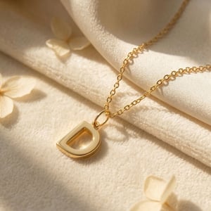 18ct Gold Vermeil Alpha Initial Necklace - S