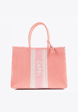 Capri Jute Tote - One Size / Pink