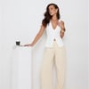Sharp Hour Tailored Top White