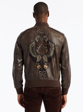 Robert Graham Limited Edition Gilded Outlaw Leather Jacket