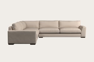 nkuku Guddu Left Hand Corner Sofa | Make To Order | Grand | Recycled Cotton Natural
