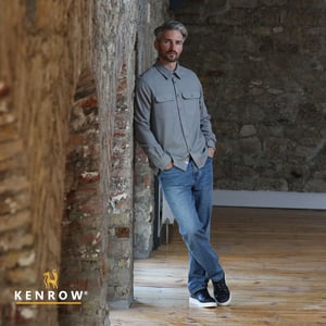 Kenrow Duncan Overshirt Grey Melange Size Large