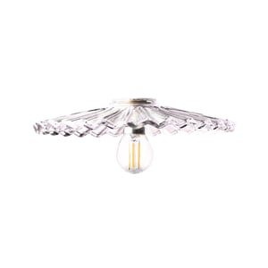 Pleat pendant shade in clear glass