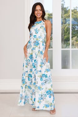 Airy Beauty Maxi Dress Blue