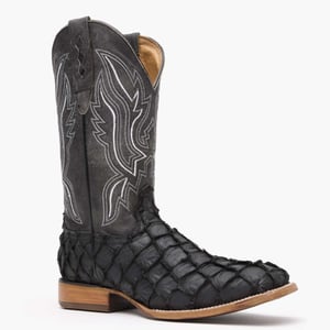 Durango® Premium Exotics Matte Black Pirarucu Western Boot