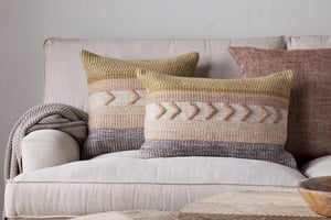 nkuku Tuleeka Wool Cushion Cover | Textiles | Ochre | 60 x 40 cm