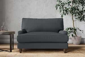 nkuku Marri Love Seat | Make To Order | Recycled Cotton Mercury | No Colour