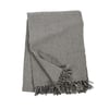 James Oversized Ivory /  Charcoal Striped Throw Blanket