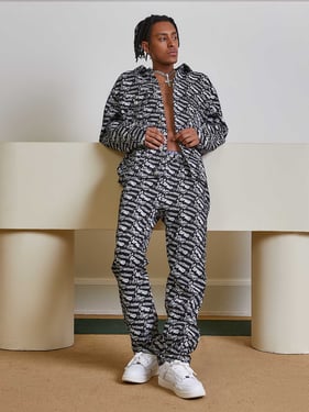 Thesupermade High Street Versatile Denim Set-1719 - Black / 2XL / Set