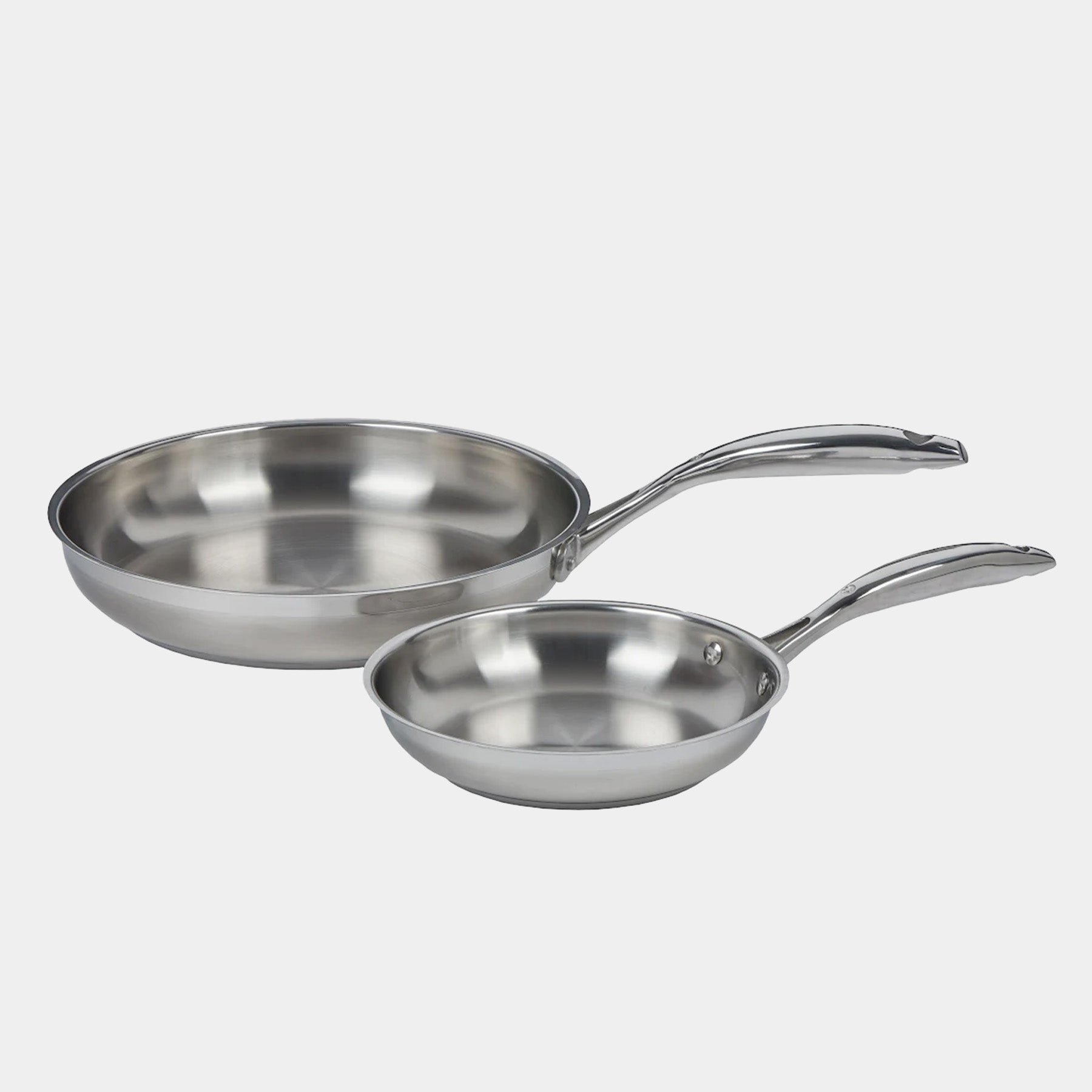 Premium Steel 2 Piece Fry Pan Set