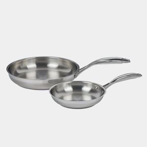 Premium Steel 2 Piece Fry Pan Set