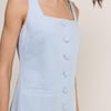 Light Blue Square Neck Lila Mini Dress