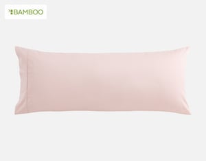 QE Home Bamboo Cotton Body Pillowcase in Petal, Pink