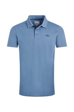 Weird Fish Miles Pique Polo Shirt Mid Blue Size L