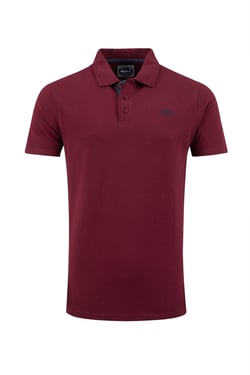 Weird Fish Miles Pique Polo Shirt Tawny Port Size L