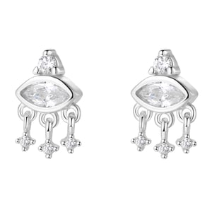 Lucky Eye Stud Earrings Sterling Silver