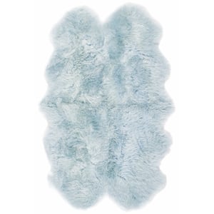 Genuine Sheepskin Rug Duck Egg - Quad - 105x160cm
