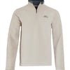 Weird Fish Newark 1/4 Zip Grid Fleece Ecru Size M