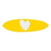 Drippy Heart Yellow Surfboard