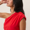 Red One Shoulder Sanaria Jumpsuit