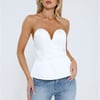 Ultimate Style Star Strapless Satin Top White