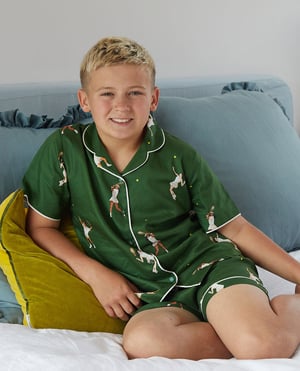 Charlie Boys Tennis Print Shorty Set - 12-13
