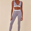 Cosmochic Bralette & Legging Workout Lounge Set - Light Gray