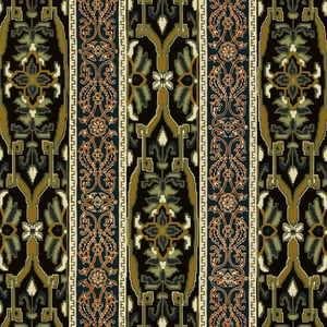 MAMOUNIA Wallpaper - Moss Green & Black