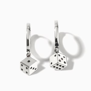 Jeulia "Roll Da Dice" Sterling Silver Earrings