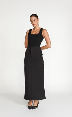 Micaela Maxi Skirt (Black) - US 2