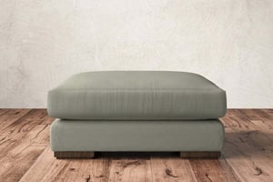 nkuku Guddu Large Dining Footstool | Make To Order | Recycled Cotton Seaspray | No Colour