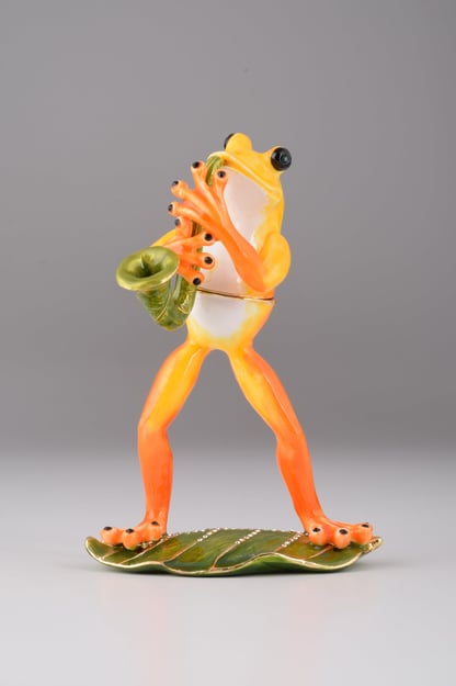 Frog Playing a Saxophone