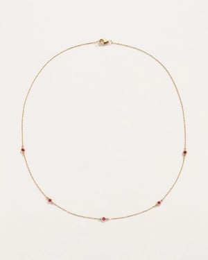 Ruby Station Necklace