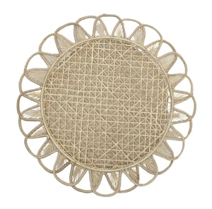Luminous Handwoven Iraca Placemat - Solid Color / Teal