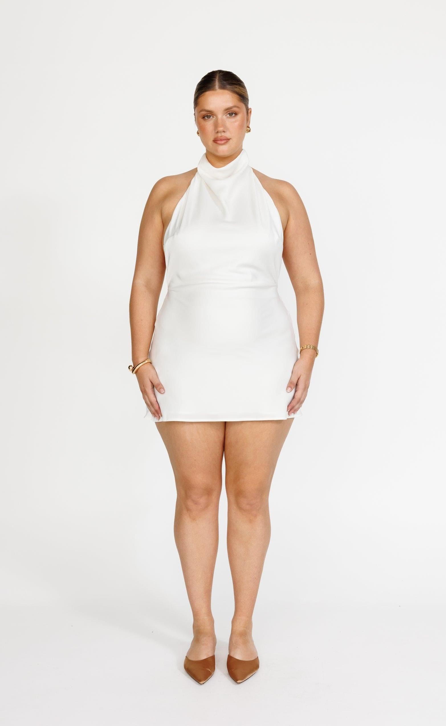 Clara Mini Dress (White) - US 6