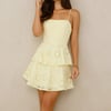 Morningside Embroidered Mini Dress Yellow