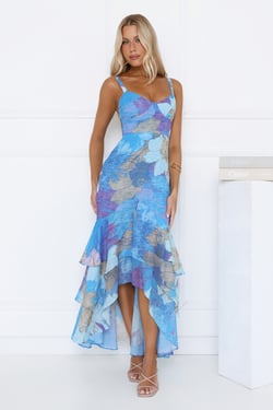 Timeless Glow Maxi Dress Blue