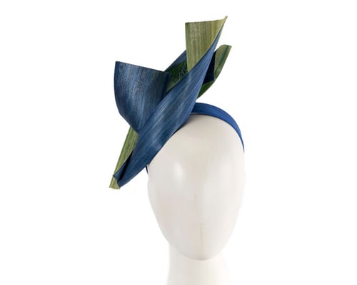 Edgy blue & green fascinator by Fillies Collection