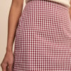 Burgundy Gingham Claudia Mini Skirt