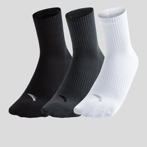 ANTA 3-Pack Crew Socks - Black/D.Gray/White