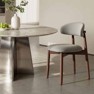 COLAMY NOYA Mid-Century Modern Upholstered Dining Chair - Green / Set of 10 ($72/pc)