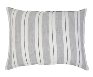 Laguna 28" X 36" Large Decorative Bed Pillow With Insert   Grey /  Charcoal