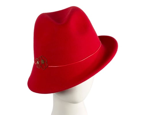 Max Alexander Red Trilby – Felt Winter Fashion Hat