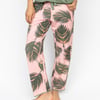 Lea Womens Leaf Printed Jersey Pyjama Bottoms - 8