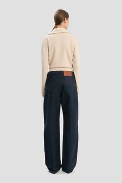 Victoria Beckham Half-Zip Milano Jumper In Pale Rose - XS - Womens
