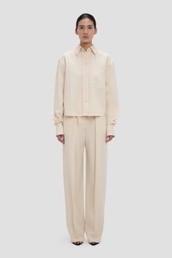 Victoria Beckham Ellys Shirt In Alabaster - Size 6 UK