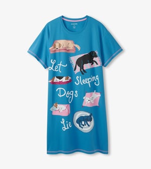 Women's Let Sleeping Dogs Lie Cotton Sleepshirt
