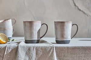nkuku Edo Mug Set Of 2 | Tableware | Slate